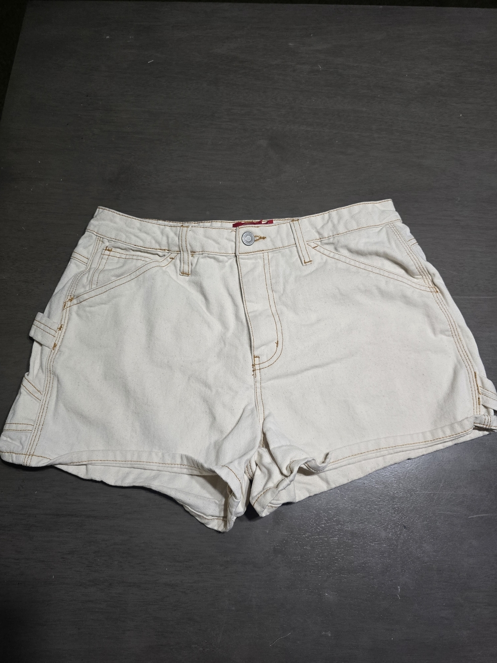 Dickies Cream Cotton Workwear Shorts
